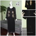 Hotsale elegante abaya elegante baju kurung islâmica maxi vestido simples muçulmano longo vestido inverno abaya